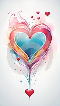 Love logo illustration background pretty emotions colourful