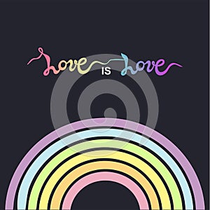 Love is Love handwritten text