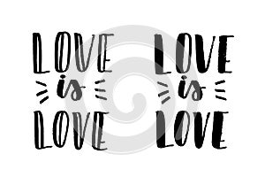 Love is love lettering photo