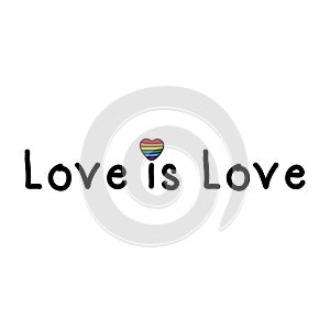 Love is Love Pride Isolate