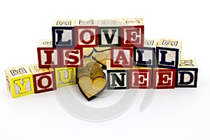 Love message all you need blocks