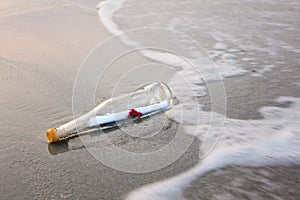 Love message in bottle