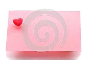 Love message note paper