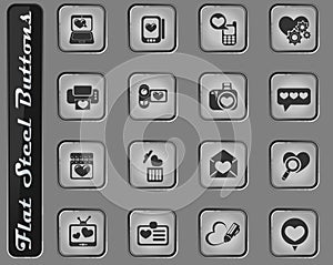 Love messages icon set