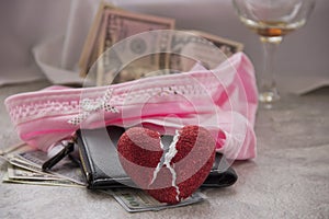 Love for money is prostitution. photo