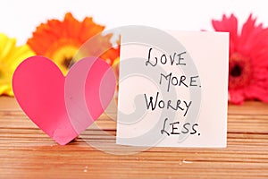 Love more worry lesss