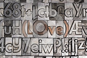 Love with movable type printing