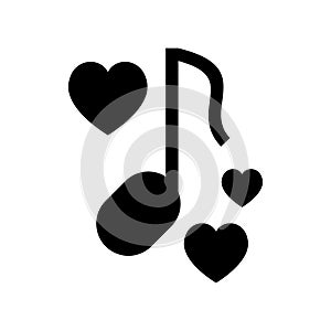 Love music icon or logo isolated sign symbol vector illustration