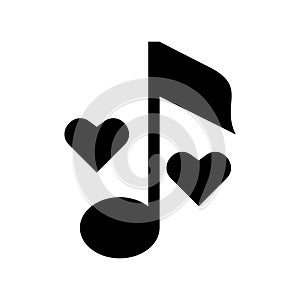 Love music icon or logo isolated sign symbol vector illustration