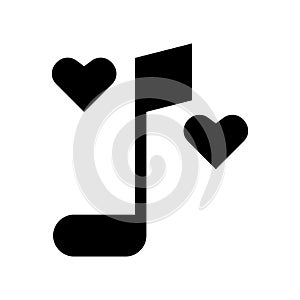 Love music icon or logo isolated sign symbol vector illustration