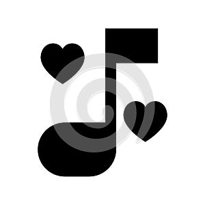 Love music icon or logo isolated sign symbol vector illustration