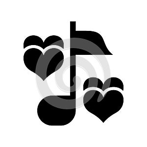 Love music icon or logo isolated sign symbol vector illustration