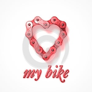 Love my bike heart chain