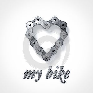 Love my bike heart chain