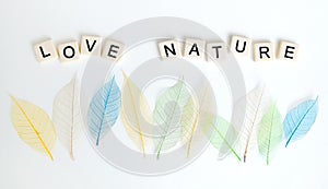 Love Nature message concept