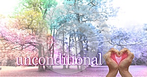 Love Nature unconditionally concept banner