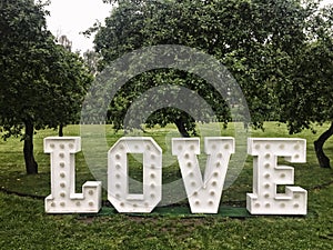 Love neon letters in park