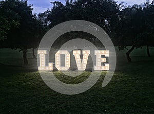 Love neon letters in park