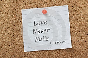 Love Never Fails photo