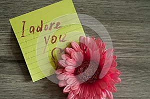 Love note I Adore you