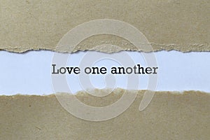 Love one another on paper