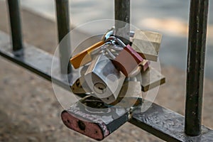 Love padlocks, a physical reminder of a promise made