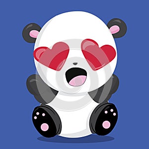 LOVE PANDA HEART EYE 03