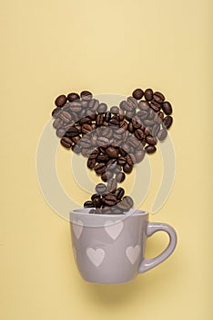 Love, passion and addiction to coffee photo