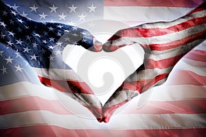 Love And Patriotism - Usa Flag