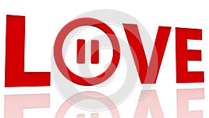 Love on pause concept in red