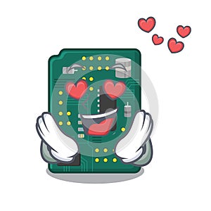 In love PCB circuit board in PC characters