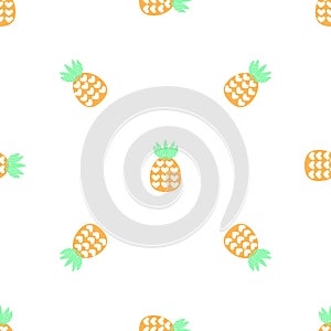 Love pineapple pattern seamless vector