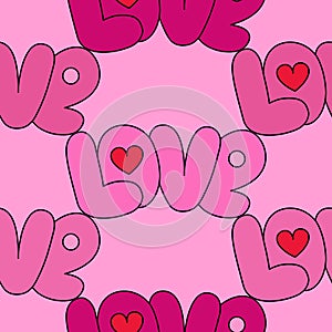 Love Pink Seamless Pattern