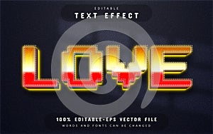 Love pixel 3d text effect editable