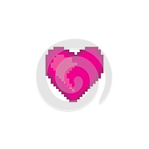 Love pixel art design Logo