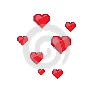 Love pixel art design Logo