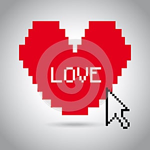 Love pixel design