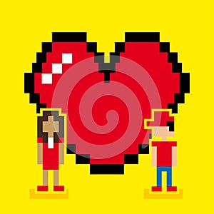 Love pixel design