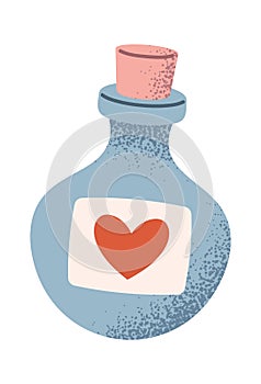 Love potion flask romantic symbol