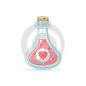 Love potion icon. Valentine day celebration