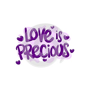 love is precious people quote typography flat design illustration