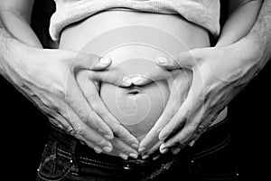 Love and pregnancy - pregnant woman and husband