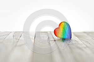 Love Rainbow Heart Banner Background