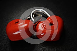 Love red romance padlock.