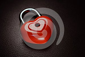 Love red romance padlock.