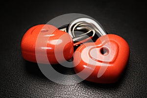 Love red romance padlock.