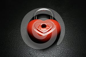 Love red romance padlock.