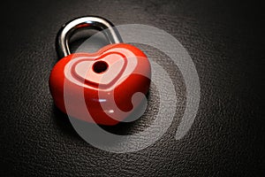 Love red romance padlock.