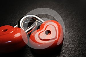 Love red romance padlock.