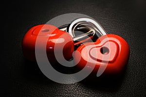 Love red romance padlock.